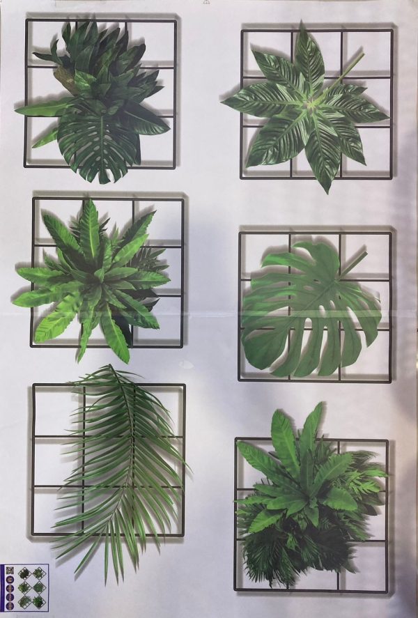3d Green Plant Wall Sticker, 3d Effect Tropical Vivid Green Plants Wall Stickers For Living Room, Bedroom (random Design