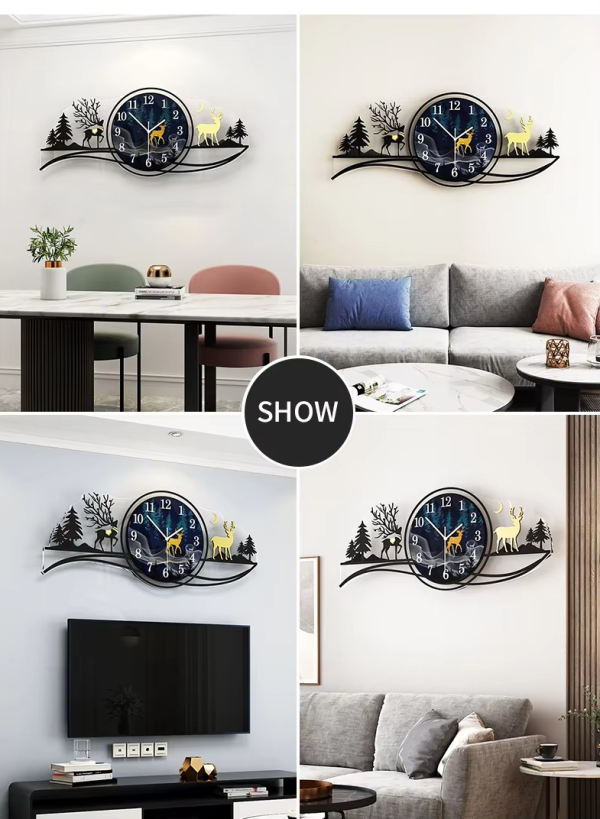 Title 3d wall clock with light