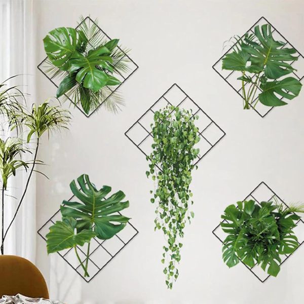 3d Green Plant Wall Sticker, 3d Effect Tropical Vivid Green Plants Wall Stickers For Living Room, Bedroom (random Design