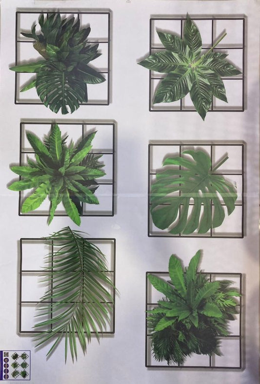 3d Green Plant Wall Sticker, 3d Effect Tropical Vivid Green Plants Wall Stickers For Living Room, Bedroom (random Design