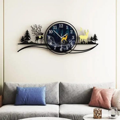 Title 3d wall clock with light