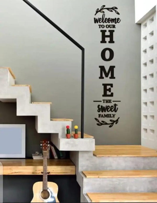 3d Wall Art Welcome To Our Home The Sweet Family Wall Decoration For Home Office Dorm