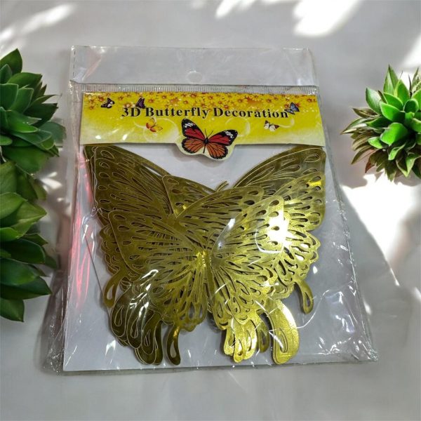 3d Wall Stickers Hollow Butterfly For Kids Rooms Home Wall Decor Diy Fridge Stickers Room Decoration