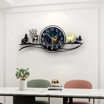 Title 3d wall clock with light