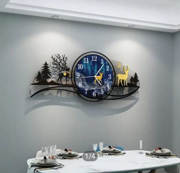 Title 3d wall clock with light