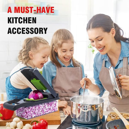 16 In 1 Multifunctional Vegetable Slicer Cutter Shredders Slicer With Basket Fruit Potato Chopper Carrot Grater